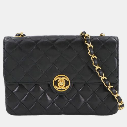 Vintage CC Mini Quilted Lambskin Chain Flap Bag - Chanel - Modalova