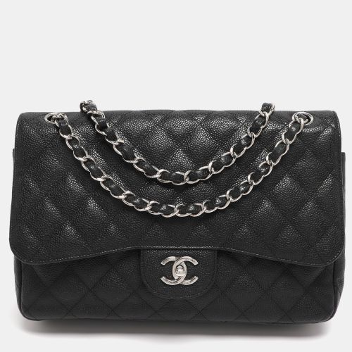 Quilted Leather Jumbo Classic Double Flap Bag - Chanel - Modalova