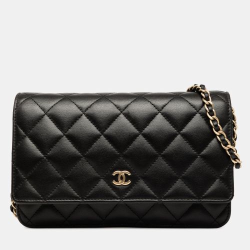 CC Quilted Lambskin Wallet On Chain - Chanel - Modalova