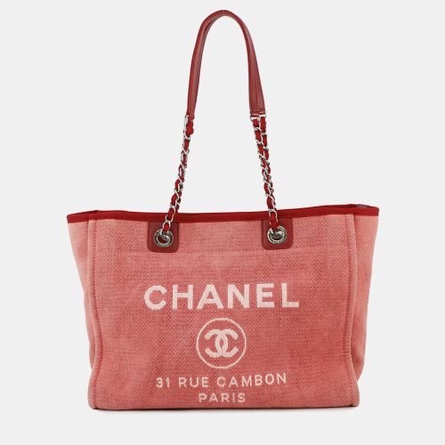 Deauville Chain Tote Bag Canvas - Chanel - Modalova