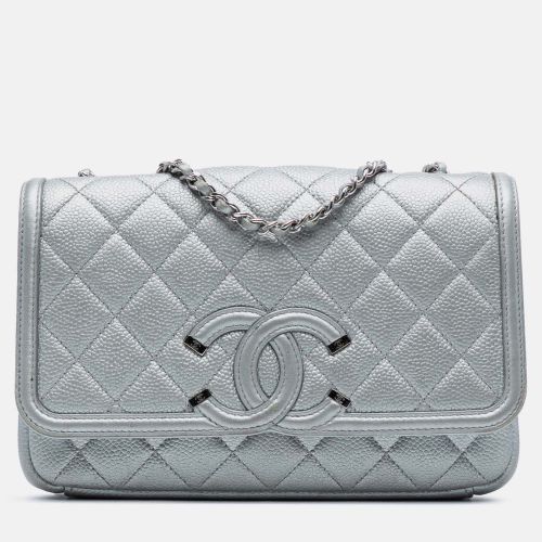Small Quilted Metallic Caviar CC Filigree Flap - Chanel - Modalova