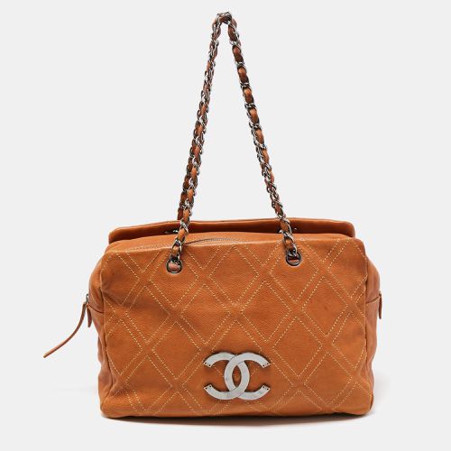 Leather Triple Compartment Chain Shoulder Bag - Chanel - Modalova