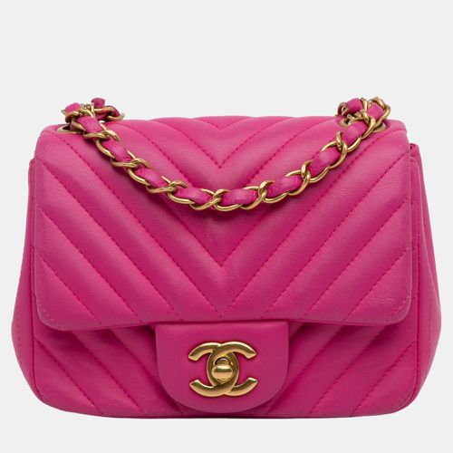 Mini Square Classic Lambskin Chevron Flap - Chanel - Modalova