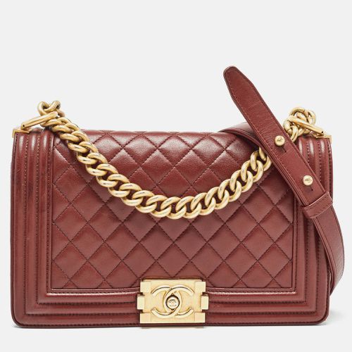 Quilted Leather Medium Boy Flap Bag - Chanel - Modalova