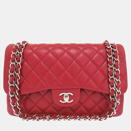 Leather Jumbo Classic Double Flap Bag - Chanel - Modalova