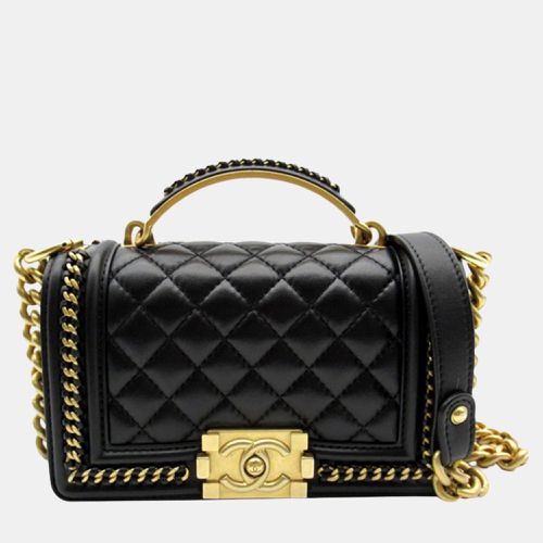 Small Lambskin Boy Top Handle - Chanel - Modalova