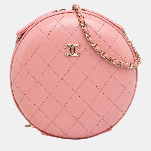 CC Quilted Lambskin Round Crossbody - Chanel - Modalova