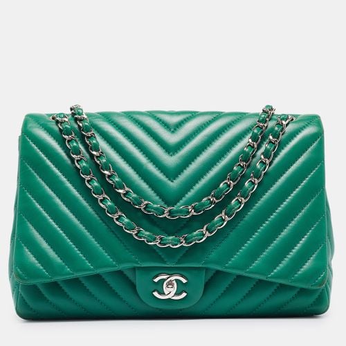 Chevron Leather Maxi Classic Single Flap Bag - Chanel - Modalova