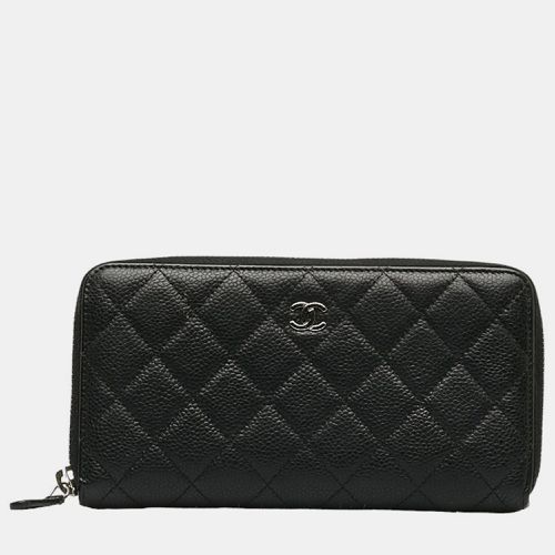 Leather CC Caviar Quilted Zip Wallet - Chanel - Modalova