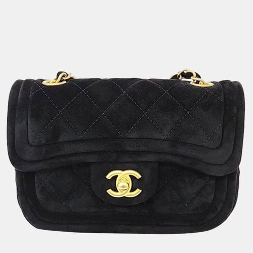 Chanel Black Suede Mini Flap Bag - Chanel - Modalova