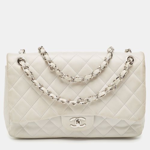 Light Quilted Leather Jumbo Classic Double Flap Bag - Chanel - Modalova