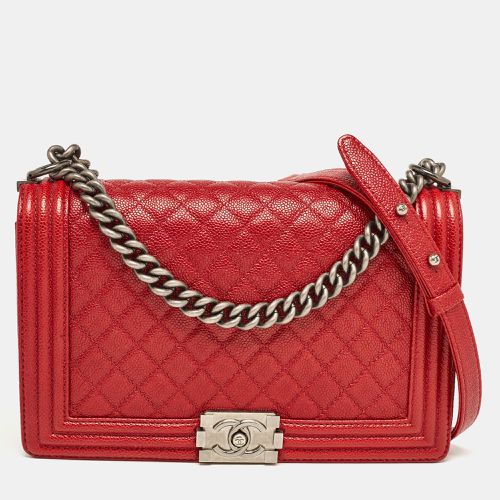 Quilted Caviar Leather New Medium Boy Bag - Chanel - Modalova