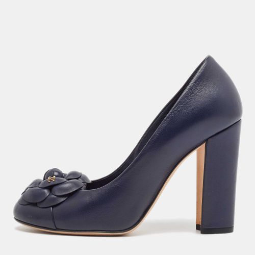 Leather Block Heel Pumps Size 37 - Chanel - Modalova