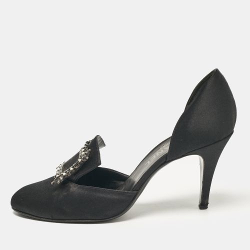 Satin Buckle Detail D'orsay Pumps Size 39 - Chanel - Modalova