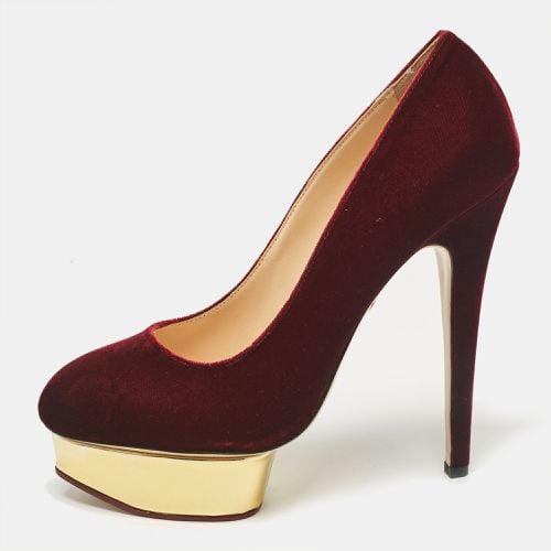 Velvet Dolly Platform Pumps Size 41 - Charlotte Olympia - Modalova