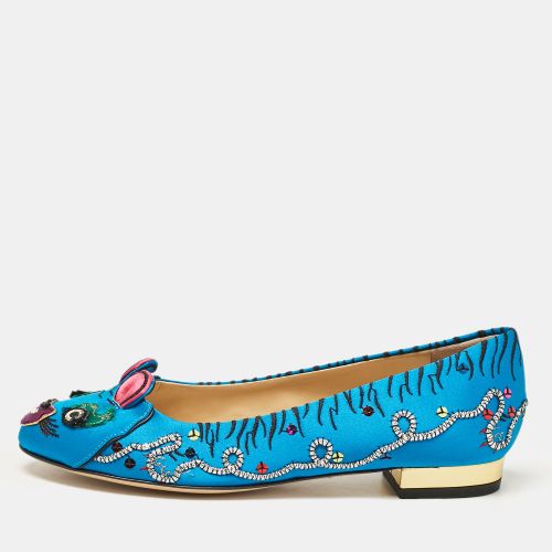 Satin Crouching Tiger Ballet Flats Size 36 - Charlotte Olympia - Modalova