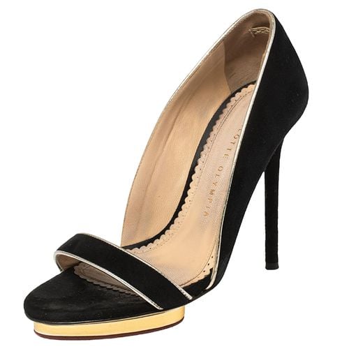 Suede Christine Open Toe Sandals Size 36.5 - Charlotte Olympia - Modalova