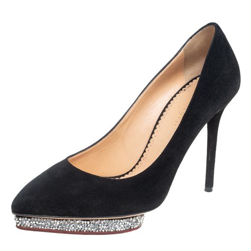 Suede Debonaire Pointed Toe Platform Pumps Size 38 - Charlotte Olympia - Modalova