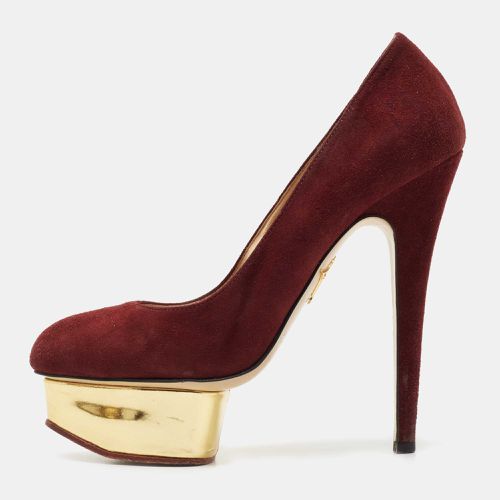 Suede Dolly Platform Pumps Size 36.5 - Charlotte Olympia - Modalova