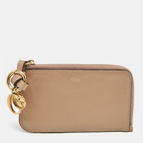 Chloé Leather Alphabet Zip Card Holder - Chloe - Modalova