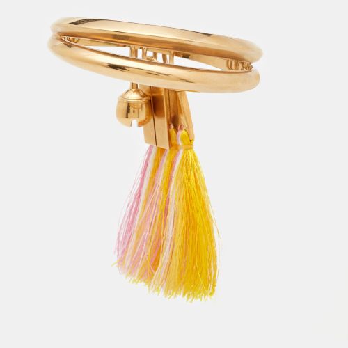 Chloé Janis Pink Yellow Fringe Charm Tone Bangle Bracelet S/M - Chloe - Modalova