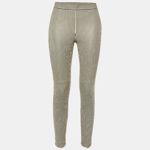 Monochrome Striped Leather Pants S - Chloe - Modalova