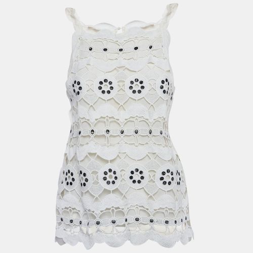 Chloe White Lace Sleeveless Top M - Chloe - Modalova