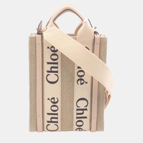 Canvas Leather Pink ODY North South Tote Bag - Chloe - Modalova