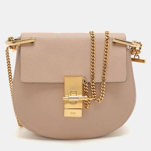 Beige Leather Small Drew Shoulder Bag - Chloe - Modalova