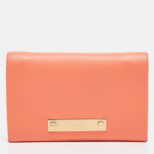 Leather Fold Over Flap Wallet - Chloe - Modalova