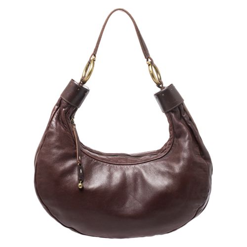 Dark Leather Crescent Hobo - Chloe - Modalova