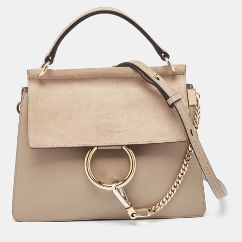 Leather and Suede Faye Top Handle Bag - Chloe - Modalova