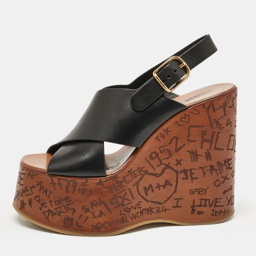 Leather Maxime Wedge Sandals Size 38 - Chloe - Modalova