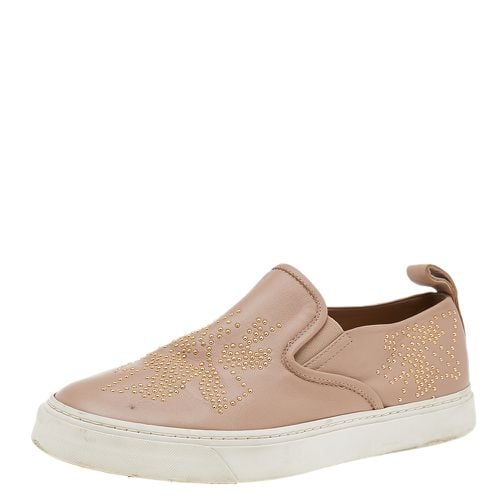 Leather Embellished Slip On Sneakers Size 39 - Chloe - Modalova