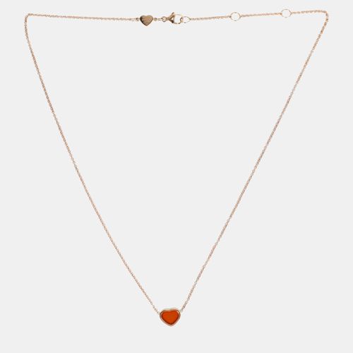 Kt Rose My Happy Heart Carnelian Necklace - Chopard - Modalova