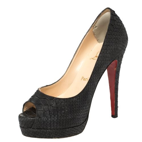 Python Very Prive Peep Toe Pumps Size 35 - Christian Louboutin - Modalova