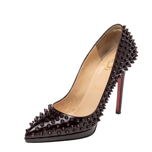 Patent Leather Pigalle Plato Spikes Pumps Size 38.5 - Christian Louboutin - Modalova