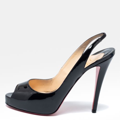 Patent Leather No Prive Slingback Sandals Size 40 - Christian Louboutin - Modalova