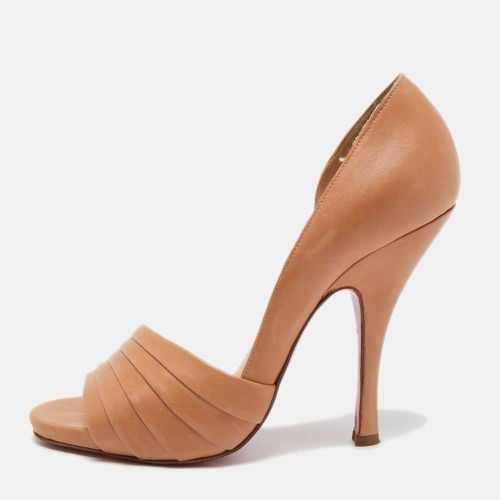 Pleated Leather D'orsay Open Toe Sandals Size 39 - Christian Louboutin - Modalova