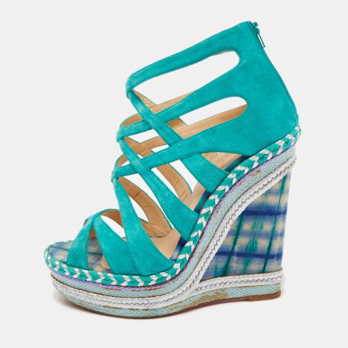 Suede Caged Espadrille Tosca Wedge Platform Sandals Size 39 - Christian Louboutin - Modalova