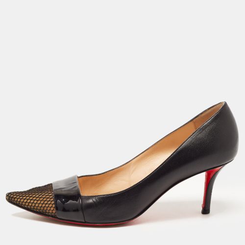 Leather and Mesh Cap Toe Pumps Size 38 - Christian Louboutin - Modalova