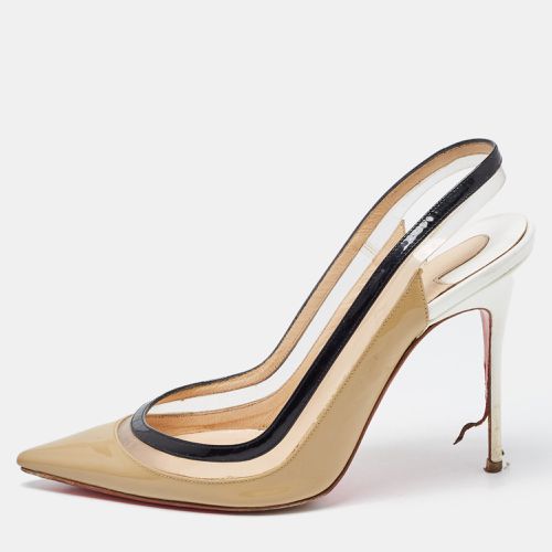 Tricolor Patent Leather and PVC Paulina Slingback Pumps Size 38 - Christian Louboutin - Modalova