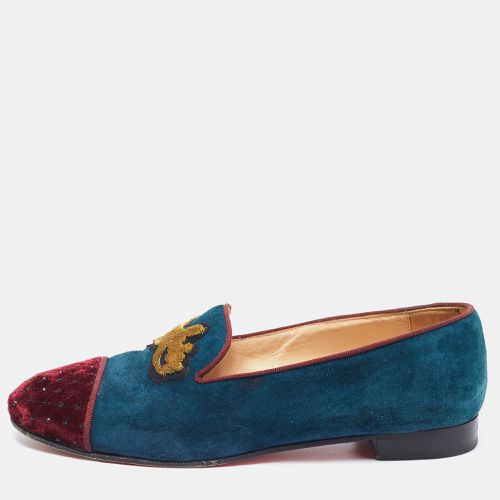 Two Tone Suede And Velvet I Love My Loubies Smoking Slippers Size 39 - Christian Louboutin - Modalova