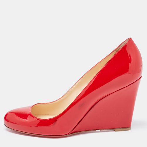 Patent Leather Ron Ron Wedge Pumps Size 38.5 - Christian Louboutin - Modalova