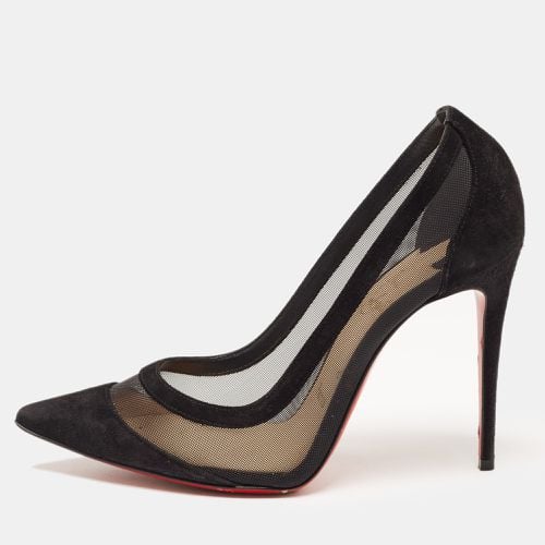 Suede and Mesh Galativi Strass Pumps Size 36 - Christian Louboutin - Modalova