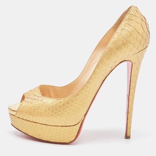 Python Lady Peep Toe Pumps Size 40 - Christian Louboutin - Modalova