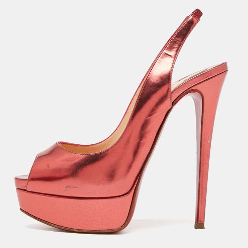 Patent Lady Peep Sling Pumps Size 36.5 - Christian Louboutin - Modalova