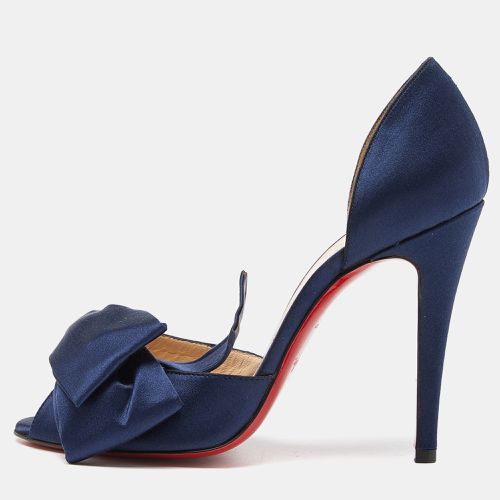 Satin Bow T Dorcet Peep Toe Pumps Size 38 - Christian Louboutin - Modalova