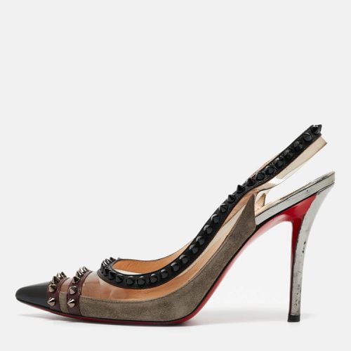 Black Suede and Patent Paulina Pumps Size 37.5 - Christian Louboutin - Modalova