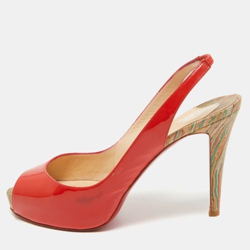 Patent Leather So Private Slingback Pumps Size 40 - Christian Louboutin - Modalova